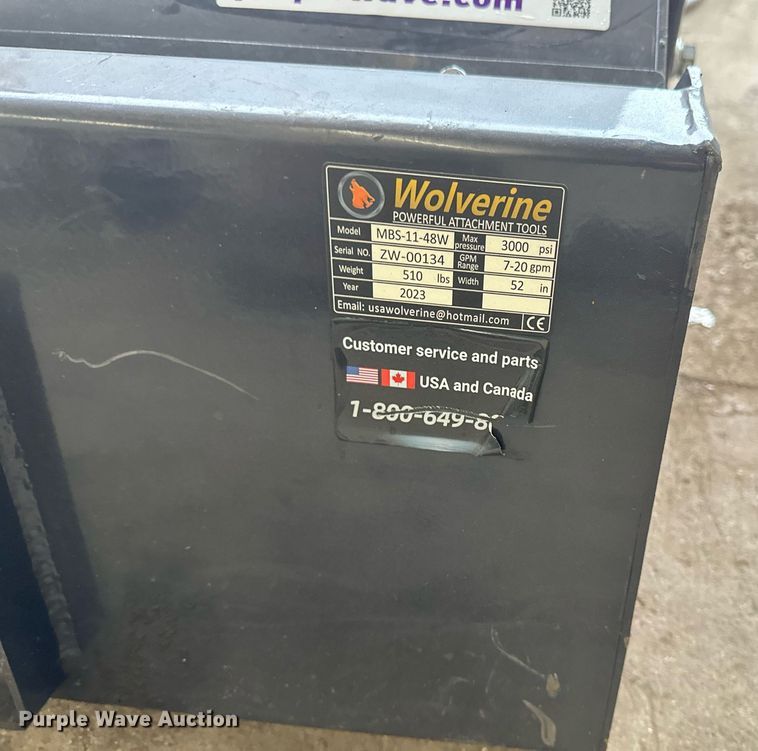 image for item DN0895 2023 Wolverine MBS-11-48W compact utility loader sweeper