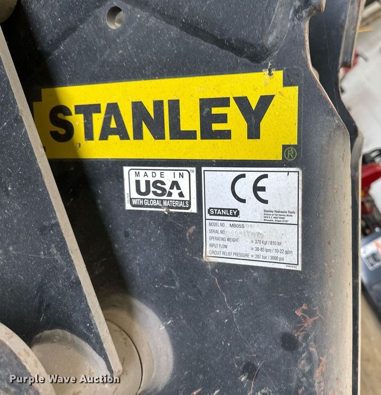 image for item DN0898 Stanley  MB05S02 skid steer breaker
