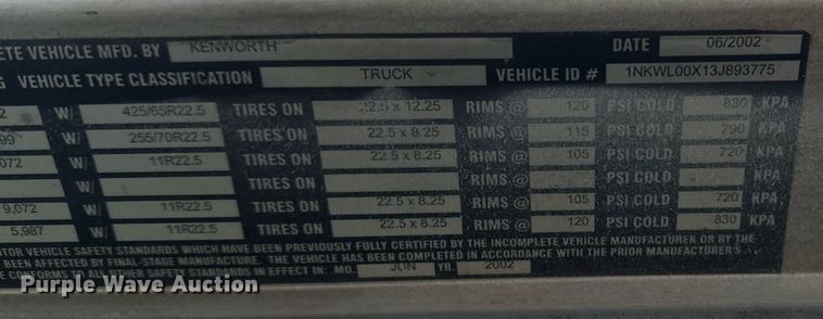 image for item DN0937 2003 Kenworth W900 ready mix truck