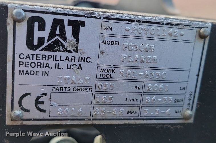 image for item DN3665 2016 Caterpillar PC306B skid steer cold planer