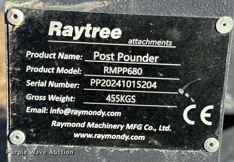 image for item DO0105 Raytree RMPP680 skid steer post driver