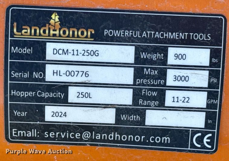 image for item DO0131 2024 LandHonor DCM-11-250G skid steer concrete mixer