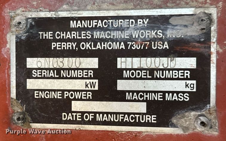 image for item DP6825 1996 Ditch Witch HT100 cable plow