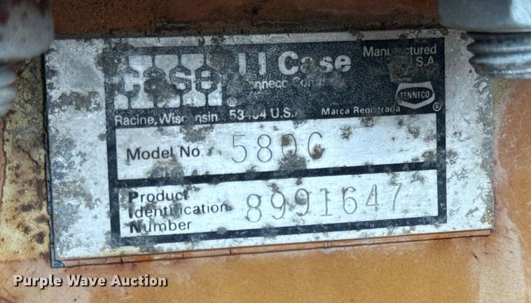 image for item DP6827 1978 Case 580C backhoe