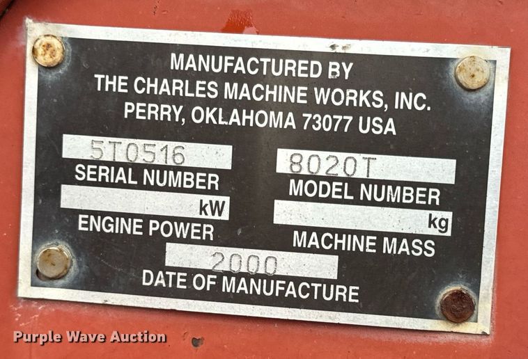 image for item DP6828 2000 Ditch Witch 8020T rock saw