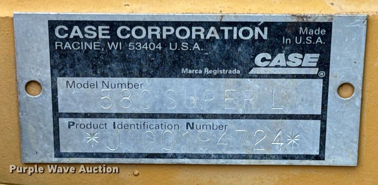 image for item DP6829 1996 Case 580 Super L backhoe