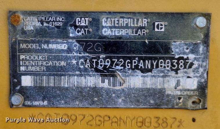 image for item DQ3754 2004 Caterpillar 972G Series II wheel loader