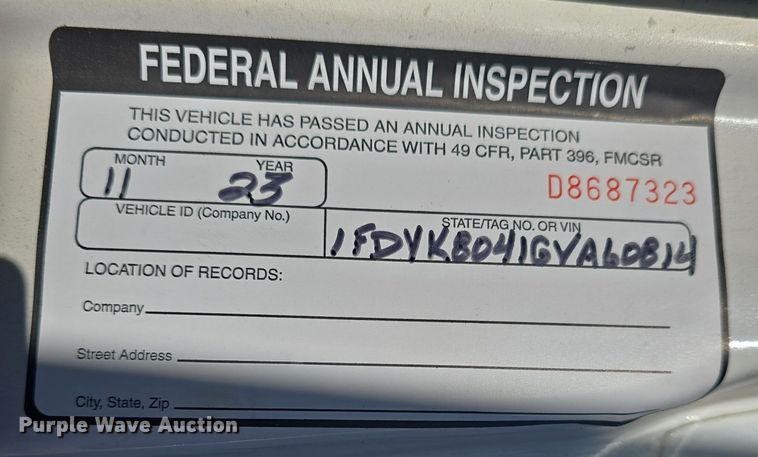 image for item DQ5340 1986 Ford L8000 dump truck