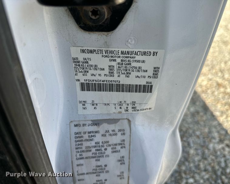 image for item DS3343 2015 Ford F550 Super Duty dump truck