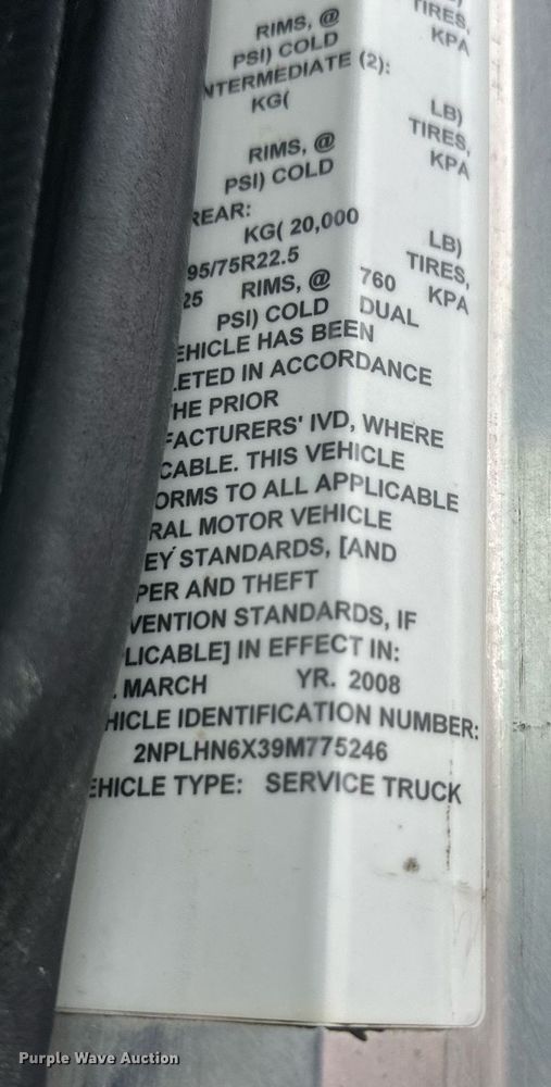 image for item DS3353 2009 Peterbilt 335 utility / service truck