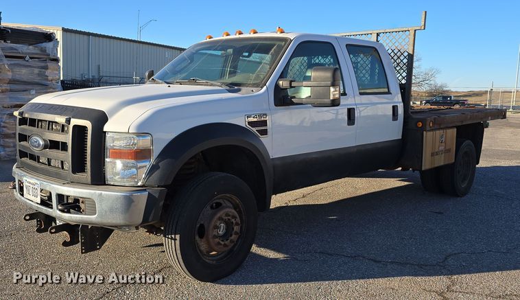 image for item DV0185 2009 Ford F450 Super Duty XL Crew Cab flatbed truck