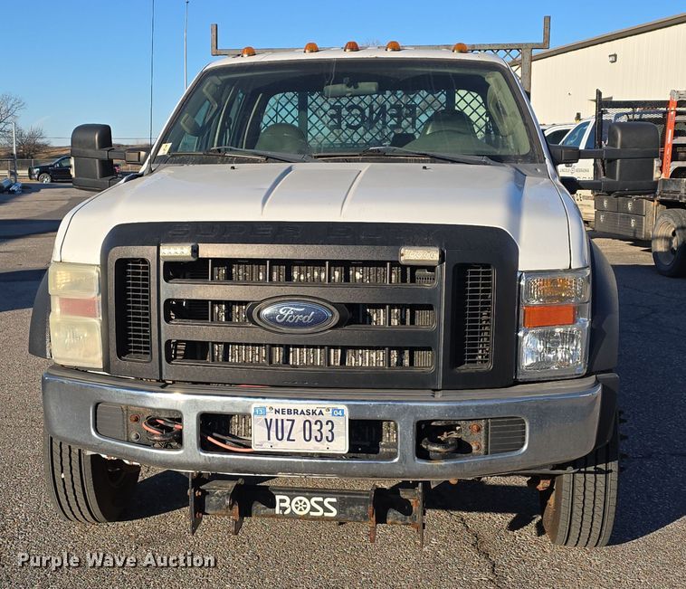image for item DV0185 2009 Ford F450 Super Duty XL Crew Cab flatbed truck
