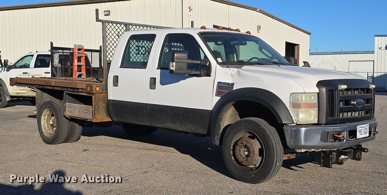 image for item DV0185 2009 Ford F450 Super Duty XL Crew Cab flatbed truck