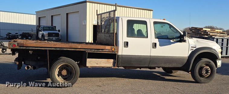 image for item DV0185 2009 Ford F450 Super Duty XL Crew Cab flatbed truck