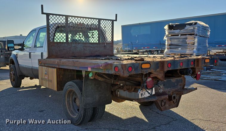 image for item DV0185 2009 Ford F450 Super Duty XL Crew Cab flatbed truck