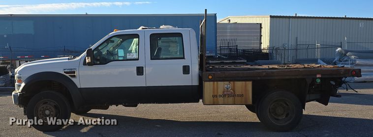 image for item DV0185 2009 Ford F450 Super Duty XL Crew Cab flatbed truck