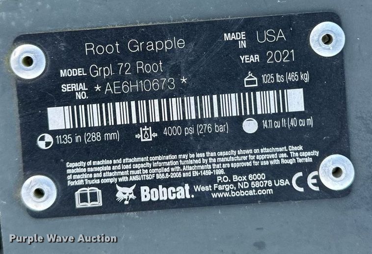 image for item DV0563 2021 Bobcat  72