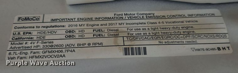 image for item DW3032 2017 Ford F550 Super Duty XL SuperCab utility / service truck