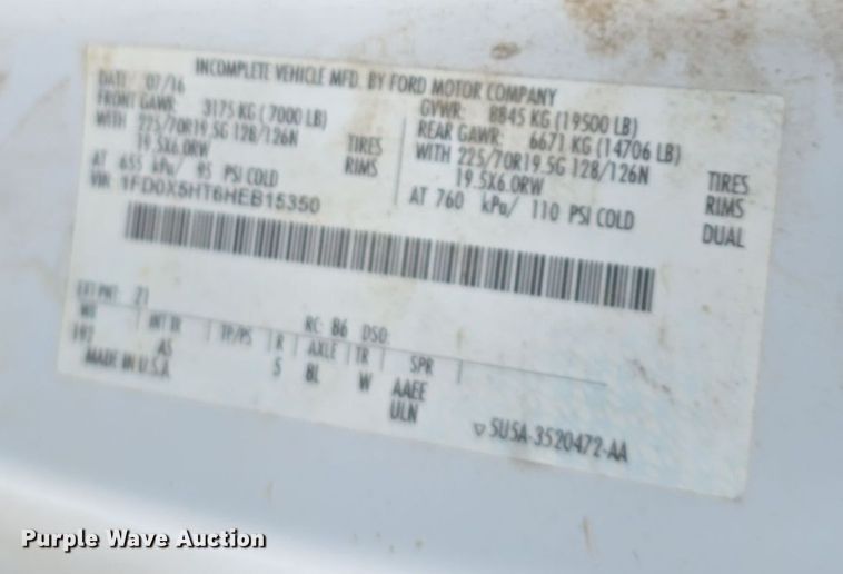 image for item DW3032 2017 Ford F550 Super Duty XL SuperCab utility / service truck