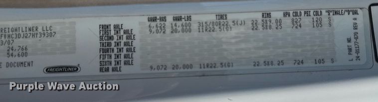 image for item EG2402 2007 Freightliner  Business Class M2 Ext. Cab crane truck