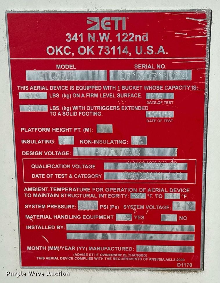 image for item EG2409 2015 Ford F550 Super Duty  SuperCab bucket truck