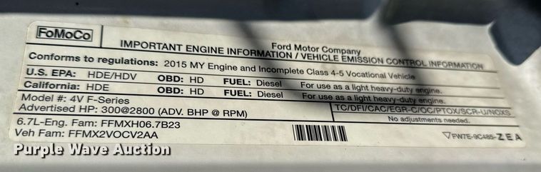 image for item EG2409 2015 Ford F550 Super Duty  SuperCab bucket truck