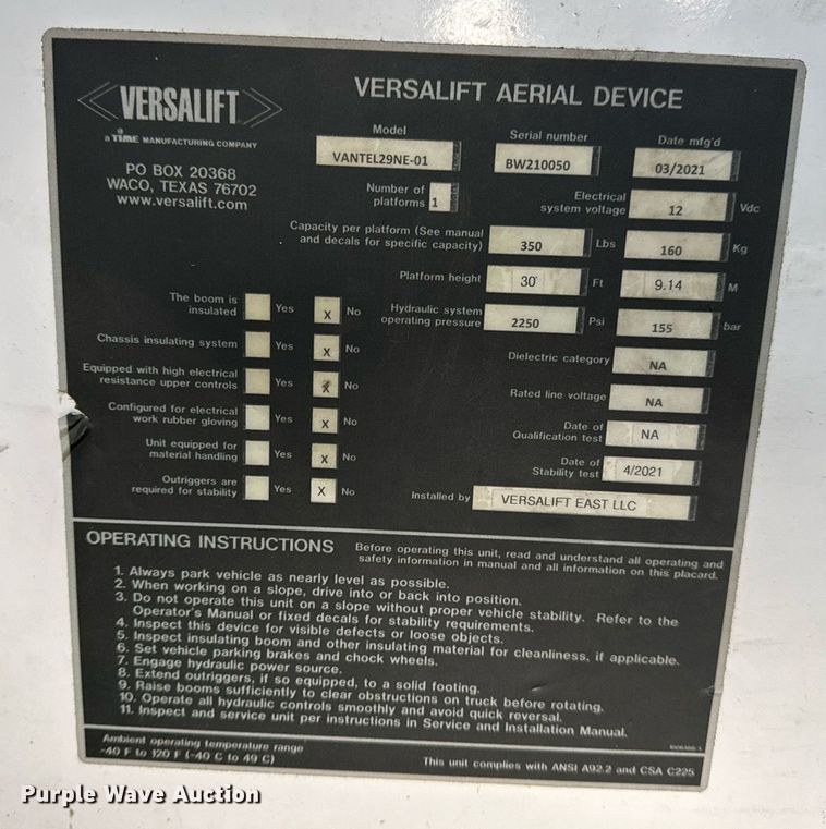 image for item EG2415 2022 Ford E350 Super Duty van with bucket lift