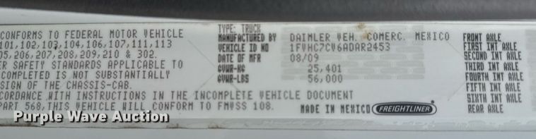 image for item EG2423 2010 Freightliner Business Class M2 crane truck