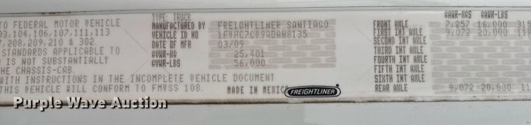 image for item EG2424 2010 Freightliner Business Class M2 crane truck