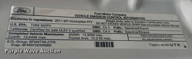 image for item EG2425 2011 Ford F350 Super Duty SuperCab utility bed pickup truck