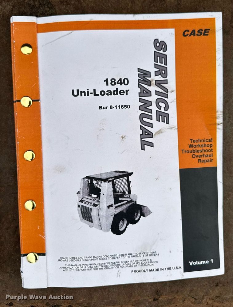 image for item EG7106 1993 Case 1840 skid steer loader
