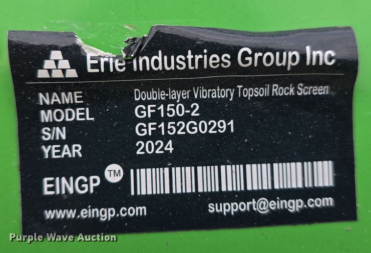image for item EH8517 2024 Erie Industries GF150-2 vibratory screen
