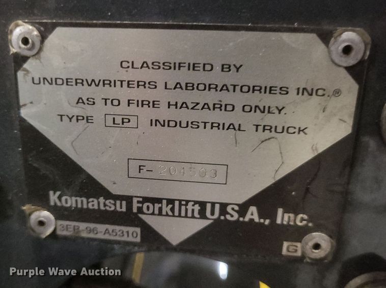 image for item EJ8165 Komatsu FG25GT-14 forklift