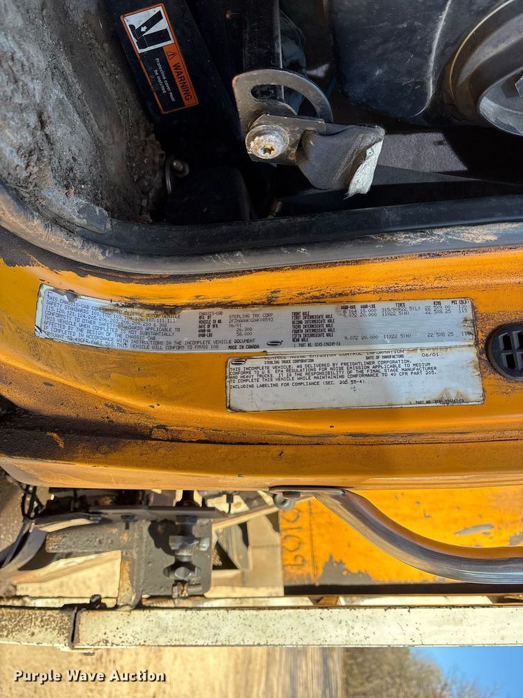 image for item OK9483 2002 Sterling grapple crane truck