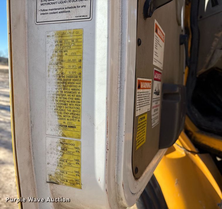 image for item OK9483 2002 Sterling grapple crane truck