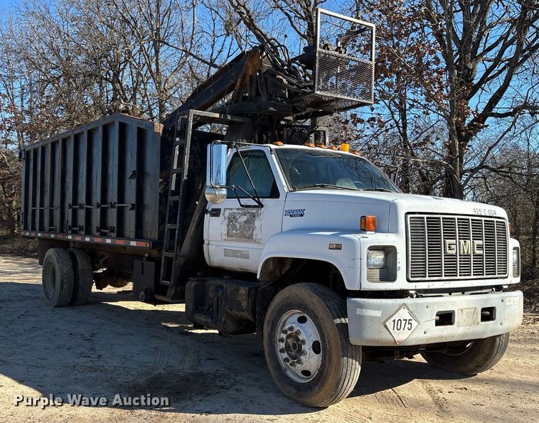 image for item OK9484 1999 GMC Kodiak C7500 grapple crane truck