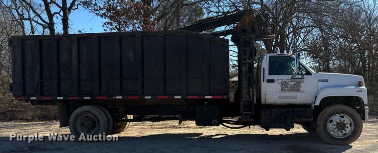 image for item OK9484 1999 GMC Kodiak C7500 grapple crane truck