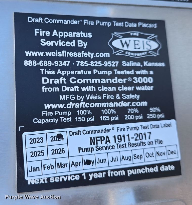 image for item DO7737 2002 Emergency One pumper fire truck