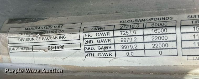 image for item DP6085 1999 Peterbilt 357 semi truck