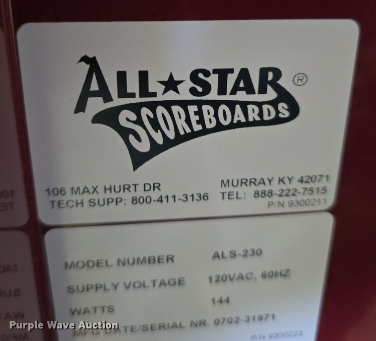 image for item EH8505 (2) All Star ALS-230 scoreboards
