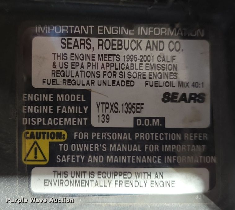 image for item EH8506 Craftsman snow blower