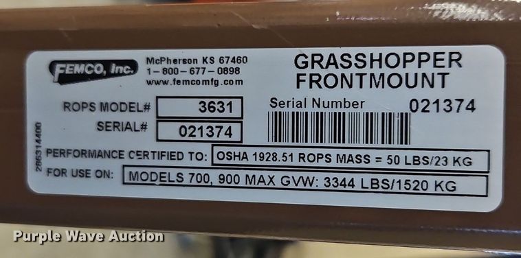 image for item EI8778 2009 Grasshopper 729T6 ZTR lawn mower