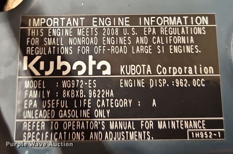 image for item EI8778 2009 Grasshopper 729T6 ZTR lawn mower