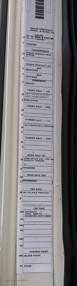 image for item EJ3419 2015 Autocar ACX Xpeditor refuse truck