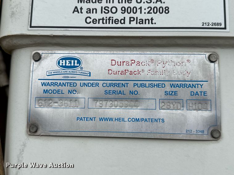 image for item EJ3420 2018 Autocar ACX Xpeditor refuse truck