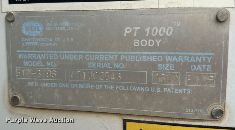 image for item EJ3424 2016 Freightliner Business Class M2 106 refuse truck