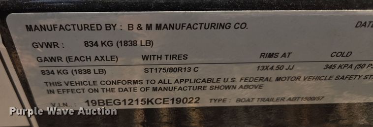 image for item EQ3787 2003 Driscoll Custom Boats  boat