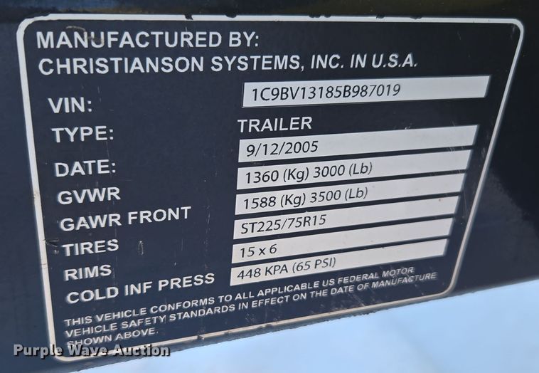 image for item ER5056 2006 Christianson Systems vacuum excavator