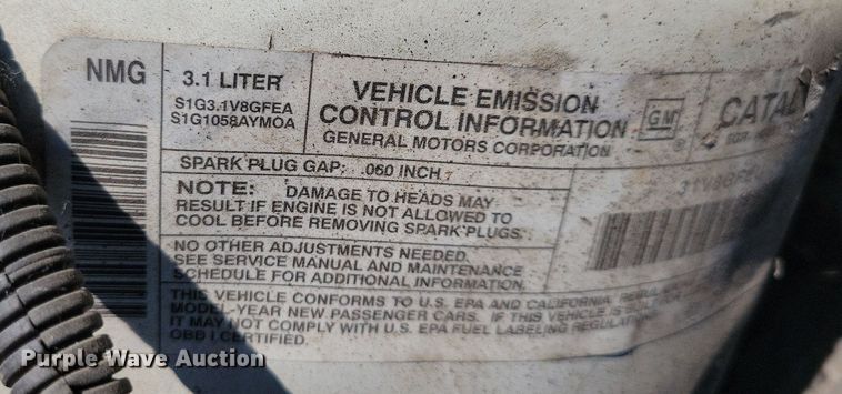 image for item JO9460 1995 Pontiac Grand Am 