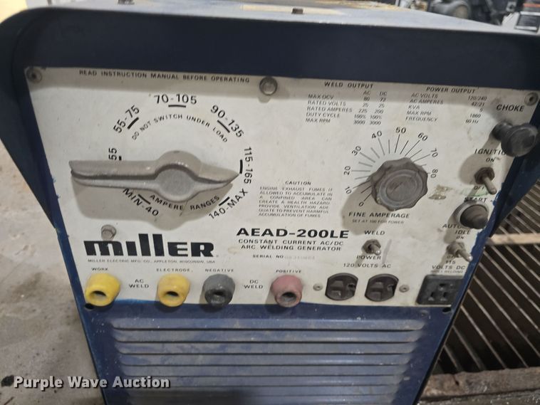 image for item NI9374 Miller AEAD-200LE welder/generator